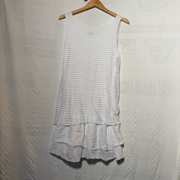Christina Vergani Mini Sun Dress Cotton White Lace Embroidered Small Italy Cool - Picture 6 of 9